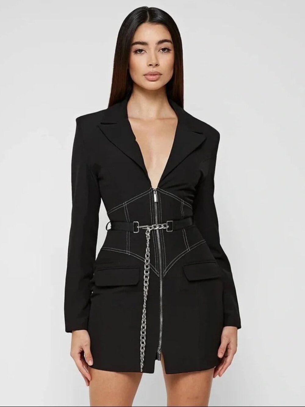 Maniere De Voir Corset Blazer Dress 6